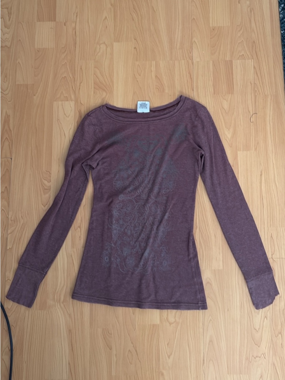 Roxy burgundy long sleeve thermal shirt medium